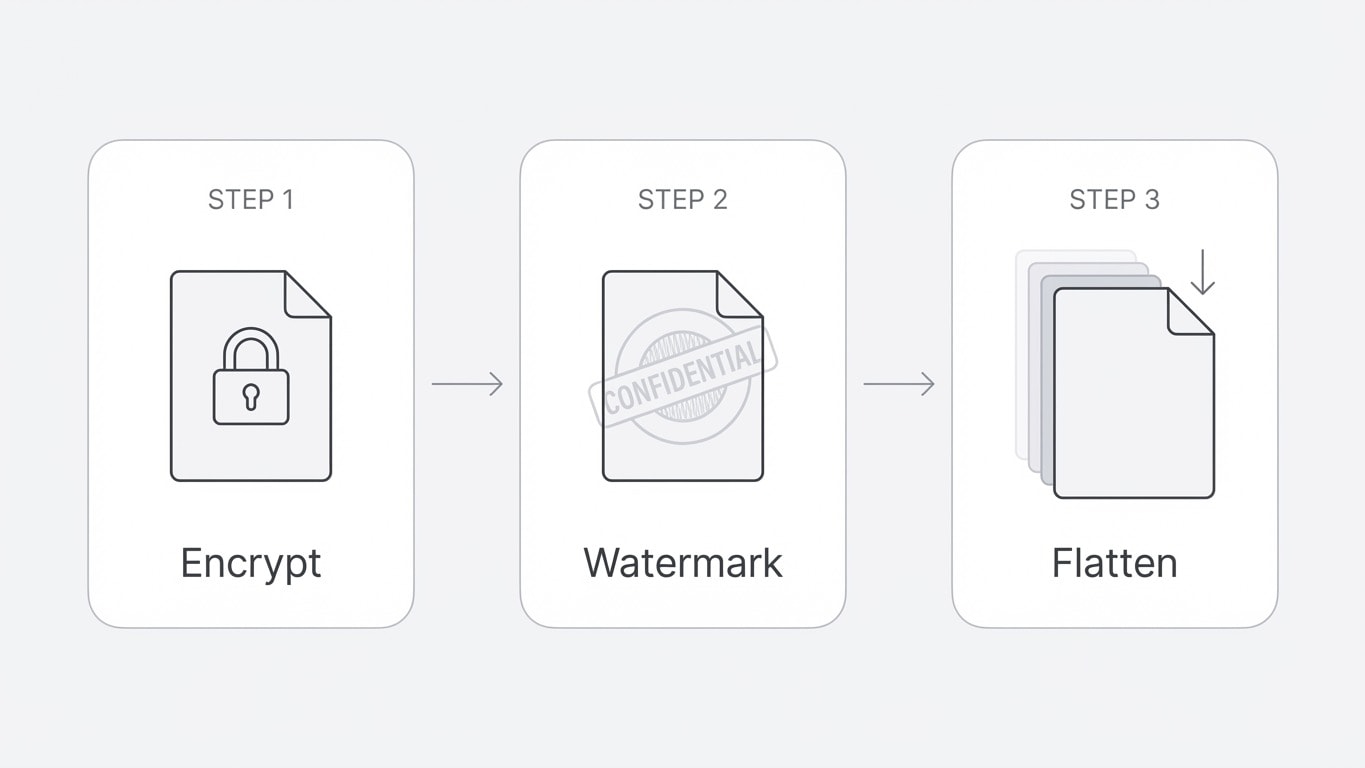 Document Protection Workflow: Encrypt, Watermark, Flatten