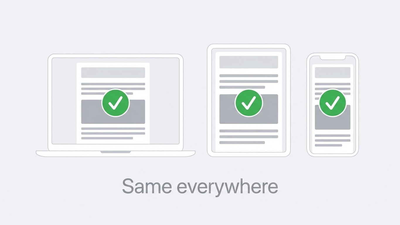 크로스플랫폼 문서 일관성