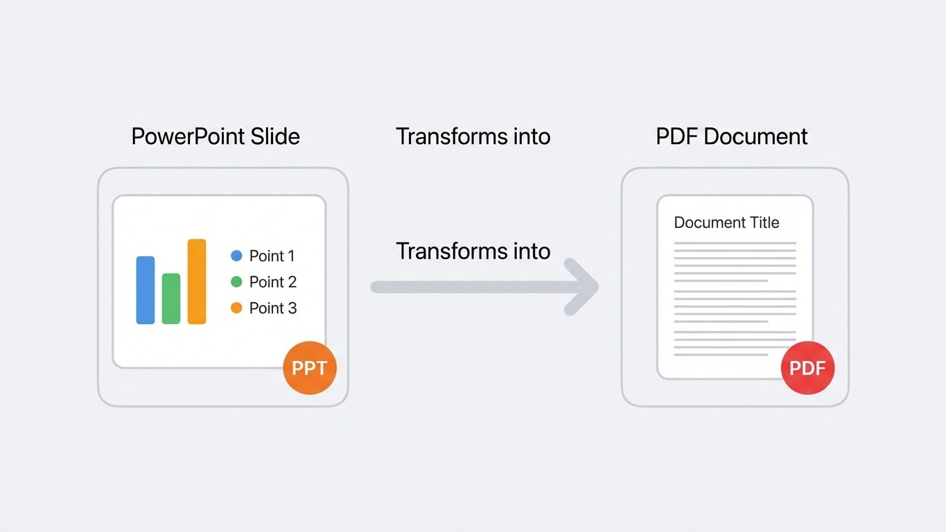 PowerPoint를 PDF로 변환하는 개념