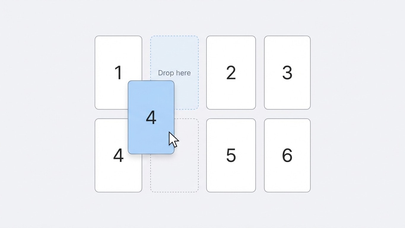 Glisser-déposer pour réorganiser les pages PDF