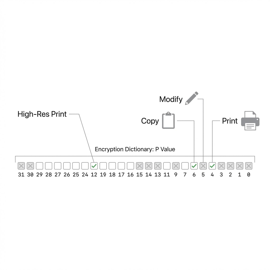 PDF Permission Bits: Fine-grained Control