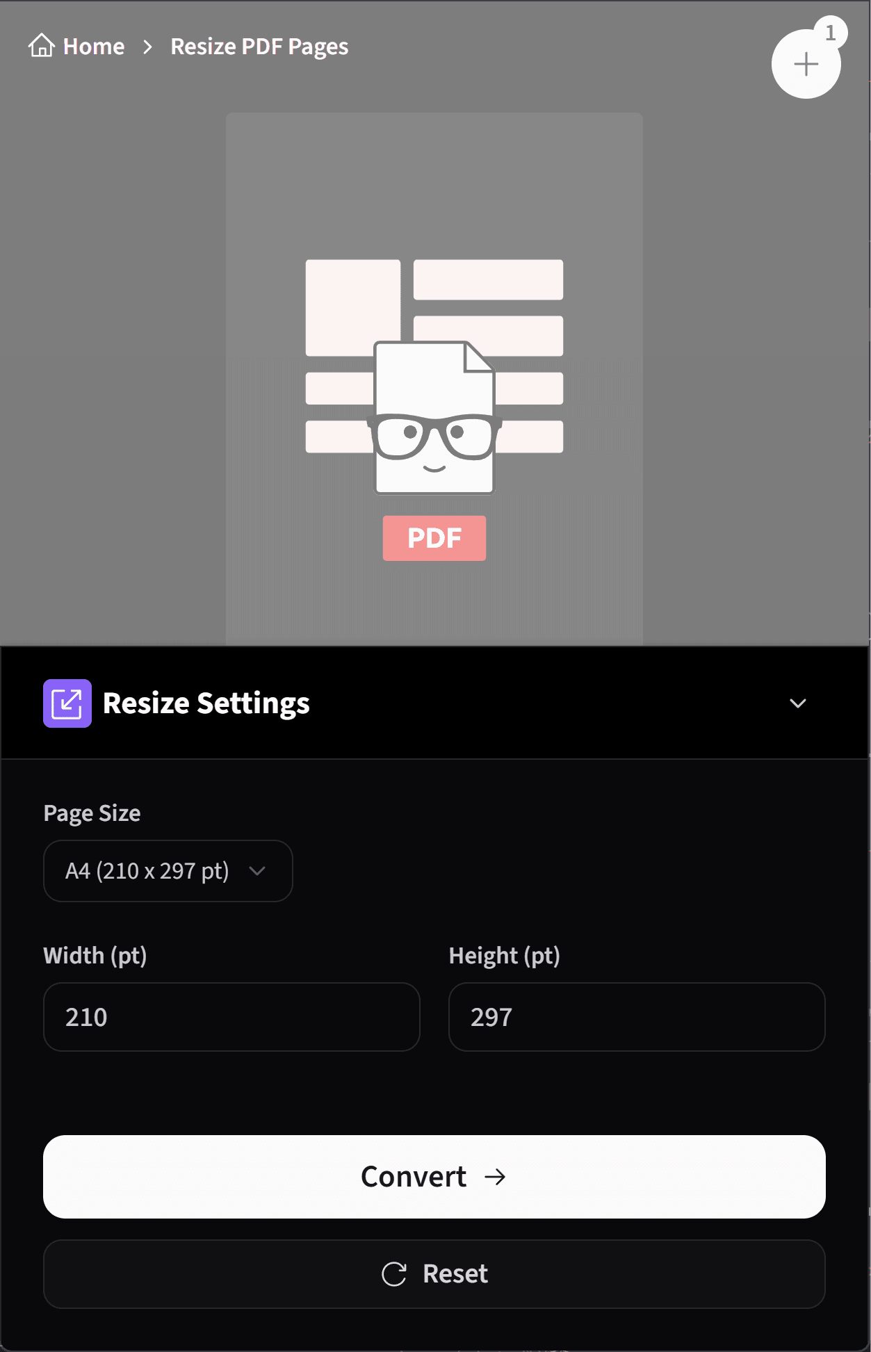 Resize PDF Page Size