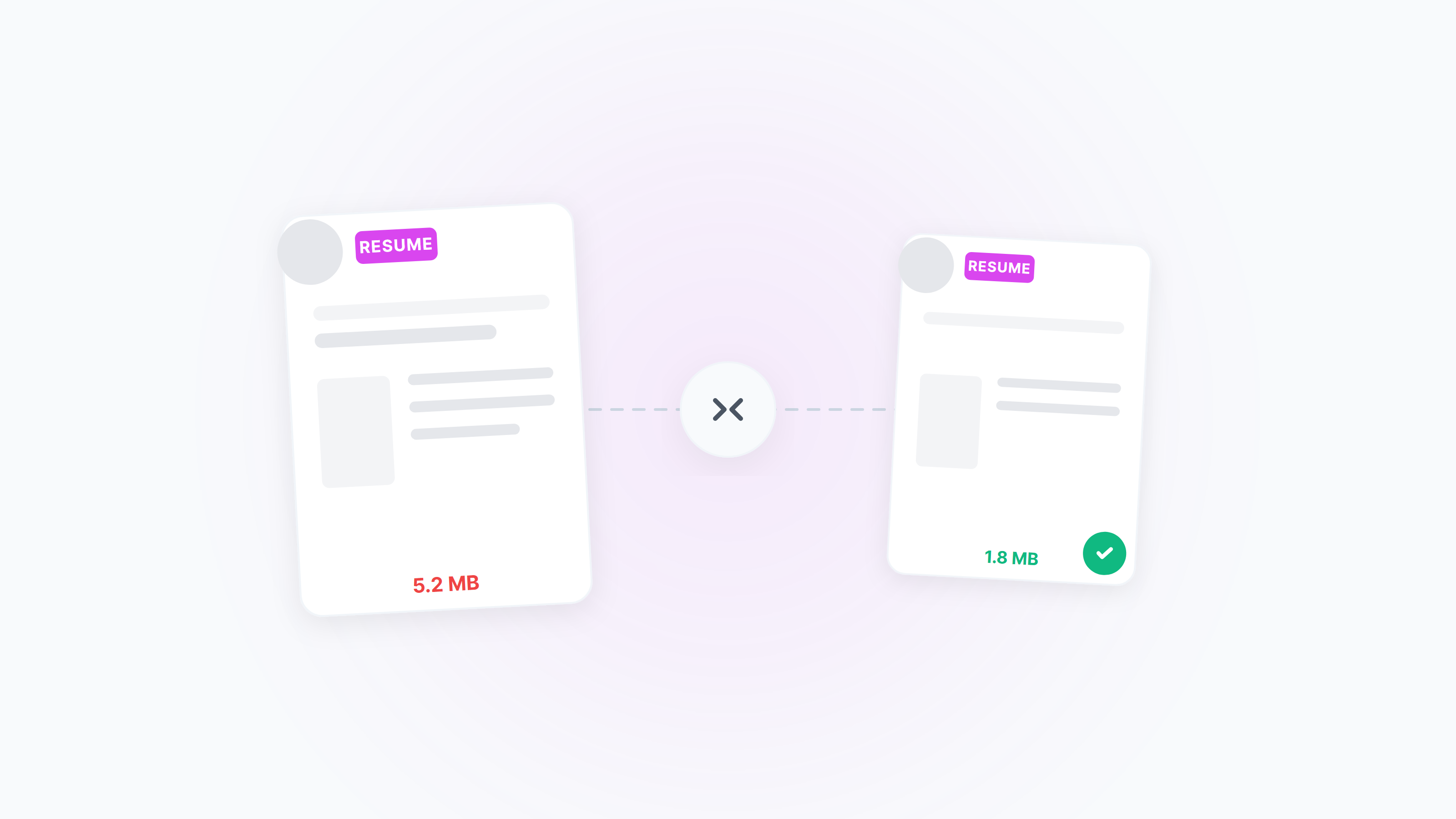 Comprimir currículo em PDF para 2 MB — nítido e compatível com ATS